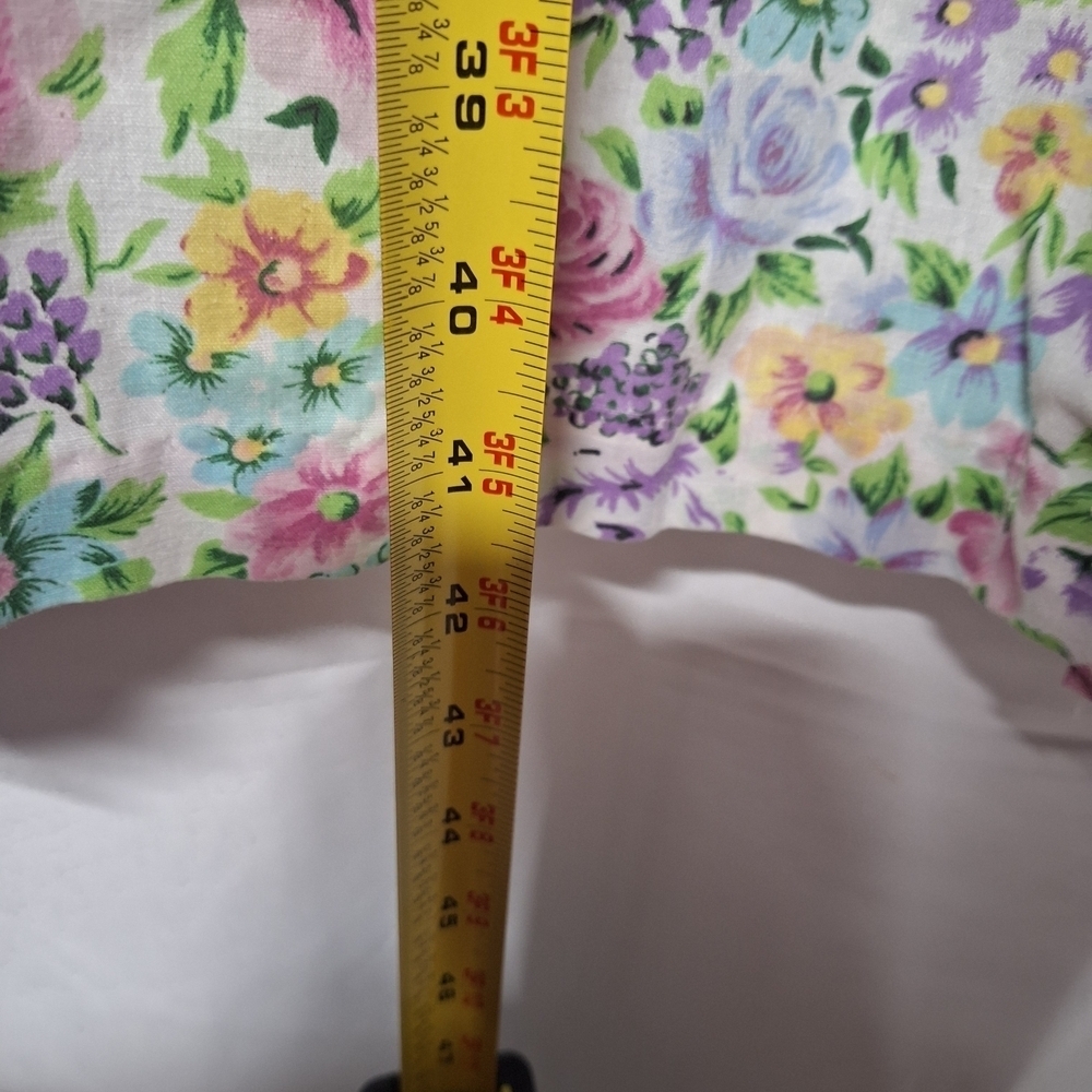 vintage Floral Women's House Coat Robe Snap Buttons Grannycore - Picture 5 of 6